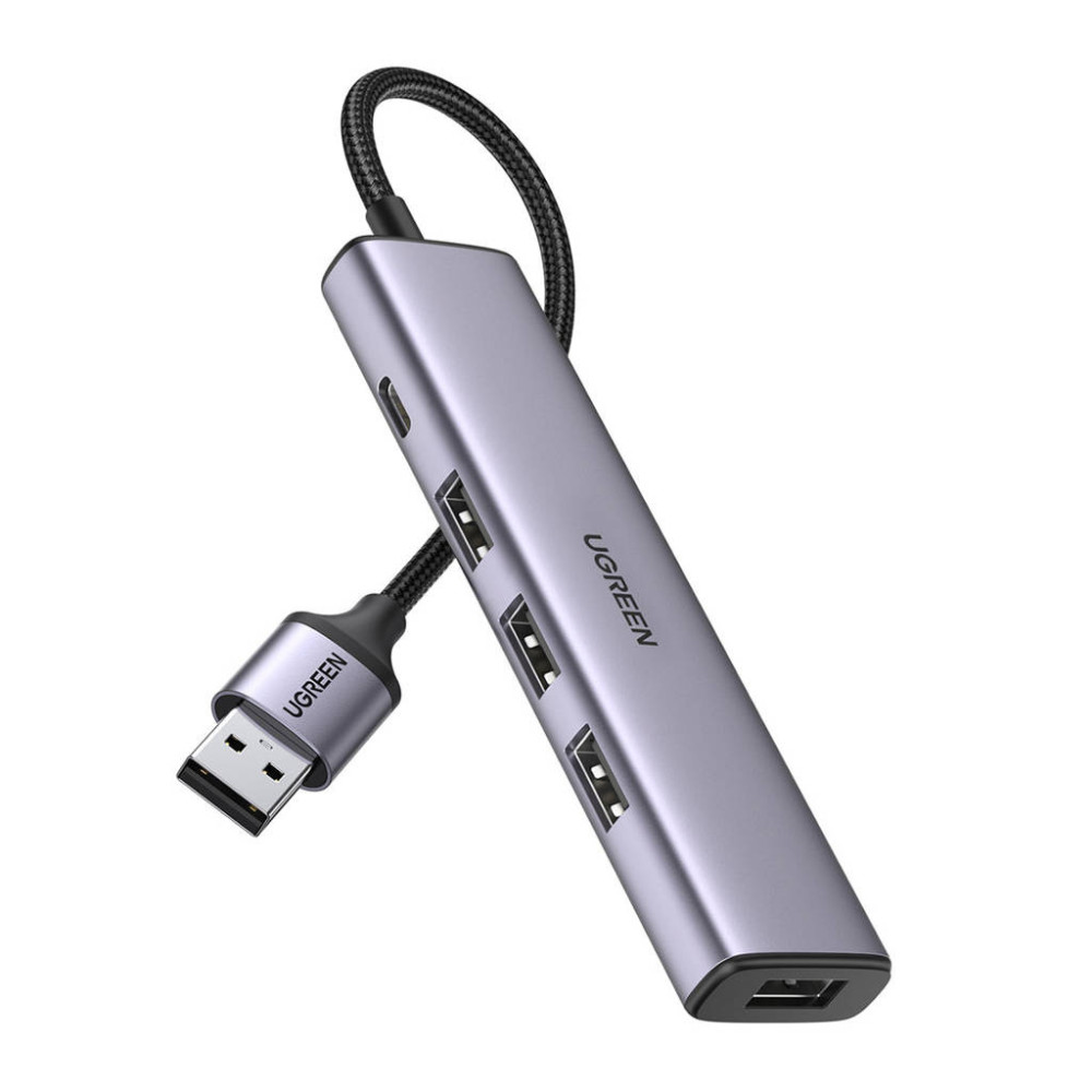 Мултифункционален хъб UGREEN CM473/20805 5в1 от USB-A към 4xUSB-A, USB-C Мултифункционален хъб UGREEN CM473/20805 5в1 от USB-A към 4xUSB-A, USB-C