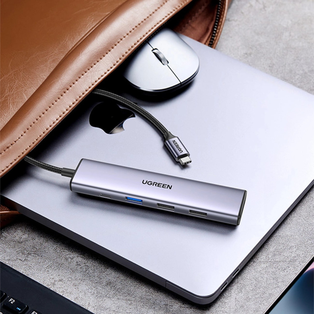 Мултифункционален хъб UGREEN Revodok CM478/15495 5в1 от Type-C към 3xUSB-A, USB-C, HDMI Мултифункционален хъб UGREEN Revodok CM478/15495 5в1 от Type-C към 3xUSB-A, USB-C, HDMI