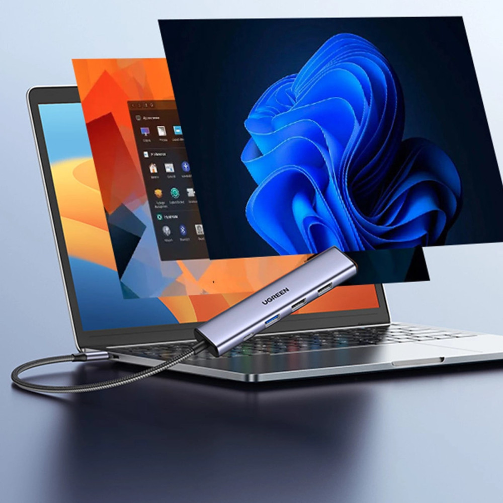 Мултифункционален хъб UGREEN Revodok CM478/15495 5в1 от Type-C към 3xUSB-A, USB-C, HDMI Мултифункционален хъб UGREEN Revodok CM478/15495 5в1 от Type-C към 3xUSB-A, USB-C, HDMI