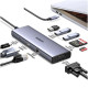 Хъб UGREEN Revodok Pro CM498/15600 9в1 от Type-C към 3xUSB-A, HDMI, VGA, RJ45, USB-C, SD card, TF (MicroSD) card