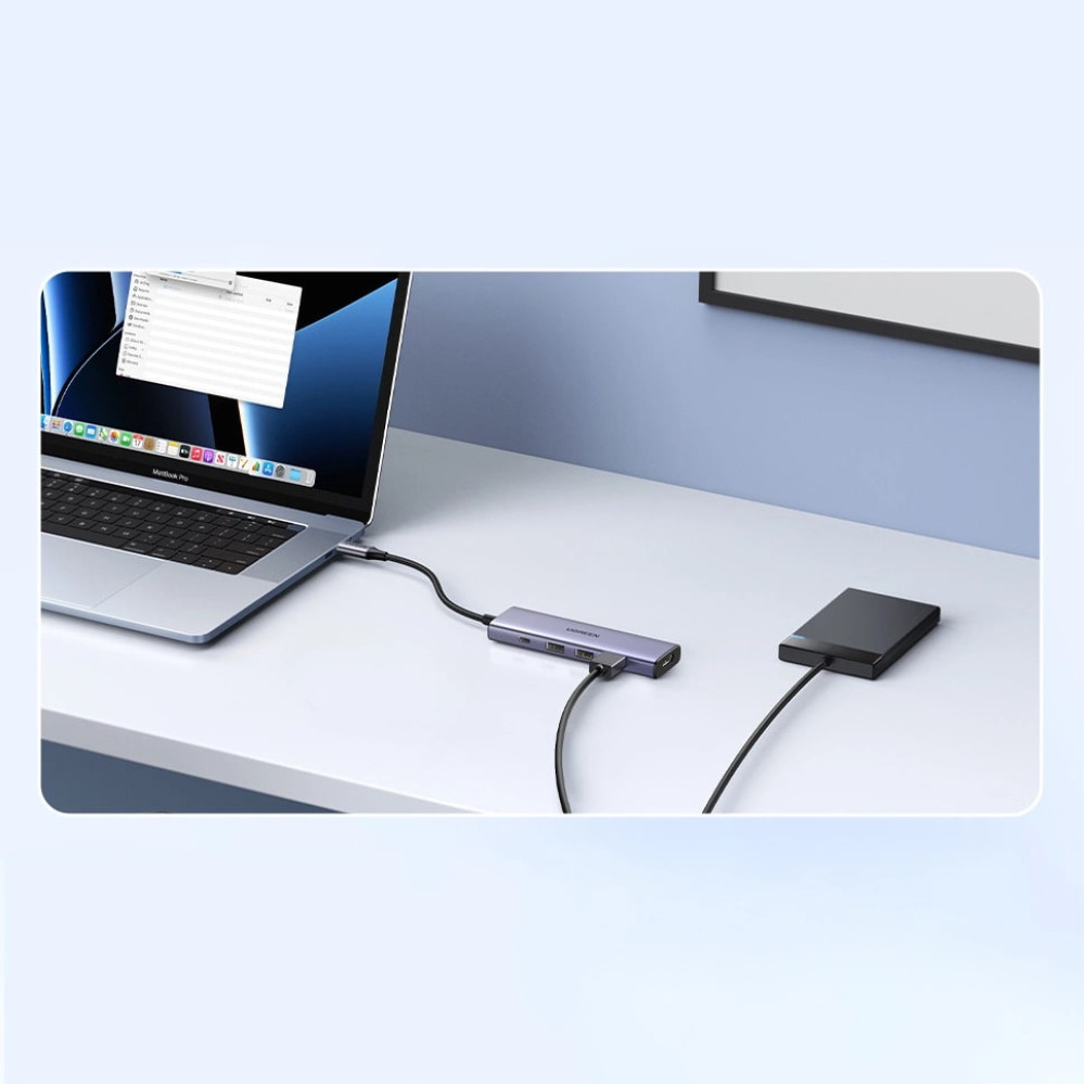 Мултифункционален хъб UGREEN Revodok CM511/15596 5в1 от Type-C към 3xUSB-A, HDMI, USB-C Мултифункционален хъб UGREEN Revodok CM511/15596 5в1 от Type-C към 3xUSB-A, HDMI, USB-C