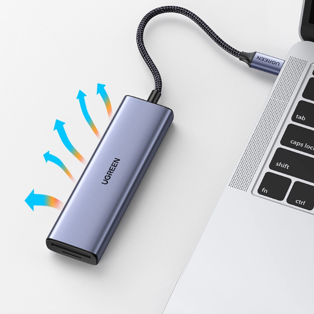 Мултифункционален хъб UGREEN CM511/20956A 6в1 от Type-C към 3xUSB-A, HDMI, SD card, MicroSD card Мултифункционален хъб UGREEN CM511/20956A 6в1 от Type-C към 3xUSB-A, HDMI, SD card, MicroSD card