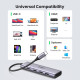 Мултифункционален хъб UGREEN CM511/60383 6в1 от Type-C към 3xUSB-A, HDMI, SD card, MicroSD card Мултифункционален хъб UGREEN CM511/60383 6в1 от Type-C към 3xUSB-A, HDMI, SD card, MicroSD card