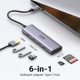 Мултифункционален хъб UGREEN CM511/60383 6в1 от Type-C към 3xUSB-A, HDMI, SD card, MicroSD card Мултифункционален хъб UGREEN CM511/60383 6в1 от Type-C към 3xUSB-A, HDMI, SD card, MicroSD card