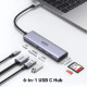 Мултифункционален хъб UGREEN CM511/60384 6в1 от Type-C към 2xUSB-A, USB-C, HDMI, SD card, MicroSD card Мултифункционален хъб UGREEN CM511/60384 6в1 от Type-C към 2xUSB-A, USB-C, HDMI, SD card, MicroSD card