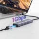 Мултифункционален хъб UGREEN CM512/15598 Revodok Pro 6в1 от Type-C към 3xUSB-A, HDMI, RJ45, USB-C Мултифункционален хъб UGREEN CM512/15598 Revodok Pro 6в1 от Type-C към 3xUSB-A, HDMI, RJ45, USB-C
