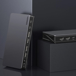 Мултифункционален хъб UGREEN Revodok Pro 209 CM615/90912 9в1 - 2xUSB-A, 2xUSB-C, 2xHDMI, 2xDisplayPort, RJ45 (LAN) Мултифункционален хъб UGREEN Revodok Pro 209 CM615/90912 9в1 - 2xUSB-A, 2xUSB-C, 2xHDMI, 2xDisplayPort, RJ45 (LAN)