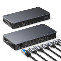 Мултифункционален хъб UGREEN Revodok Pro 209 CM615/90912 9в1 - 2xUSB-A, 2xUSB-C, 2xHDMI, 2xDisplayPort, RJ45 (LAN) Мултифункционален хъб UGREEN Revodok Pro 209 CM615/90912 9в1 - 2xUSB-A, 2xUSB-C, 2xHDMI, 2xDisplayPort, RJ45 (LAN)