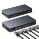 Мултифункционален хъб UGREEN Revodok Pro 209 CM615/90912 9в1 - 2xUSB-A, 2xUSB-C, 2xHDMI, 2xDisplayPort, RJ45 (LAN)