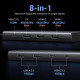 Мултифункционален хъб UGREEN CM639/35625 8в1 от Type-C към 2xHDMI, USB-A 3.0, 2xUSB-A 2.0, USB-C 3.0, SD, microSD (TF), RJ45 1000 Mbps