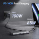 Мултифункционален хъб UGREEN CM639/15534 10в1 от Type-C към 2xHDMI, USB-A 3.0, 2xUSB-A 2.0, USB-C 3.0, SD, microSD (TF), RJ45 1000 Mbps, USB-C (PD) 100W