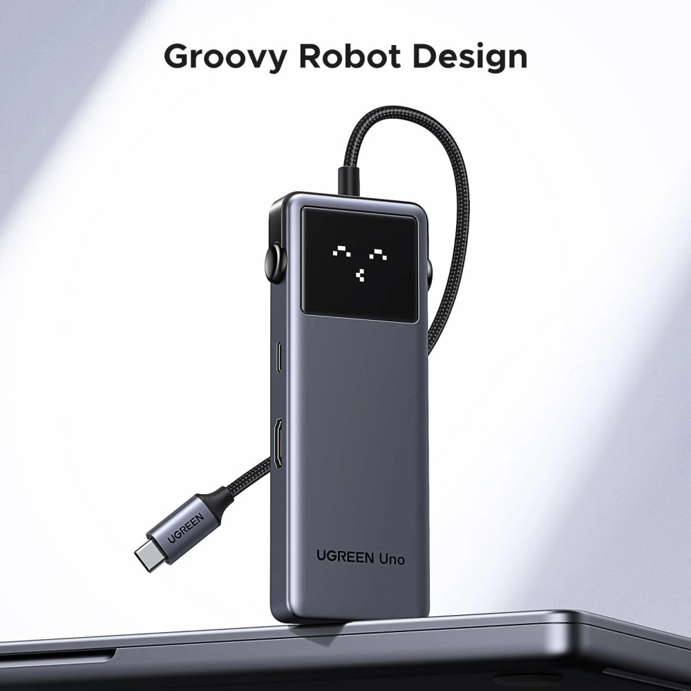 Мултифункционален хъб UGREEN UNO Robot CM888/35998 6в1 от Type-C към 2xUSB-A, 3xUSB-C, HDMI Мултифункционален хъб UGREEN UNO Robot CM888/35998 6в1 от Type-C към 2xUSB-A, 3xUSB-C, HDMI