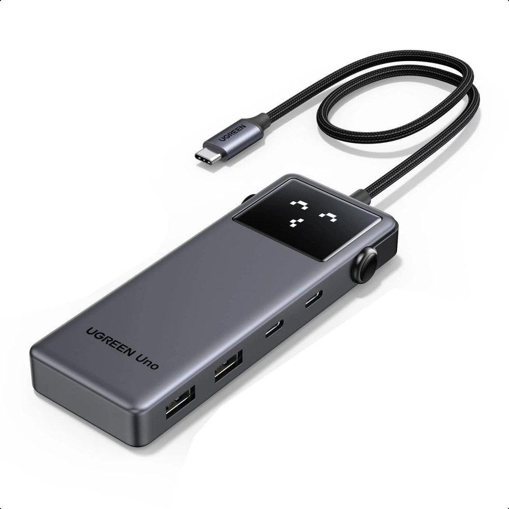 Мултифункционален хъб UGREEN UNO Robot CM888/35998 6в1 от Type-C към 2xUSB-A, 3xUSB-C, HDMI Мултифункционален хъб UGREEN UNO Robot CM888/35998 6в1 от Type-C към 2xUSB-A, 3xUSB-C, HDMI
