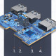 Мултифункционален хъб UGREEN CR113/40850 4в1 от USB-A/Type-C към 4xUSB-A Мултифункционален хъб UGREEN CR113/40850 4в1 от USB-A/Type-C към 4xUSB-A