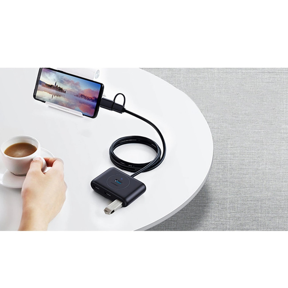 Мултифункционален хъб UGREEN CR113/40850 4в1 от USB-A/Type-C към 4xUSB-A Мултифункционален хъб UGREEN CR113/40850 4в1 от USB-A/Type-C към 4xUSB-A