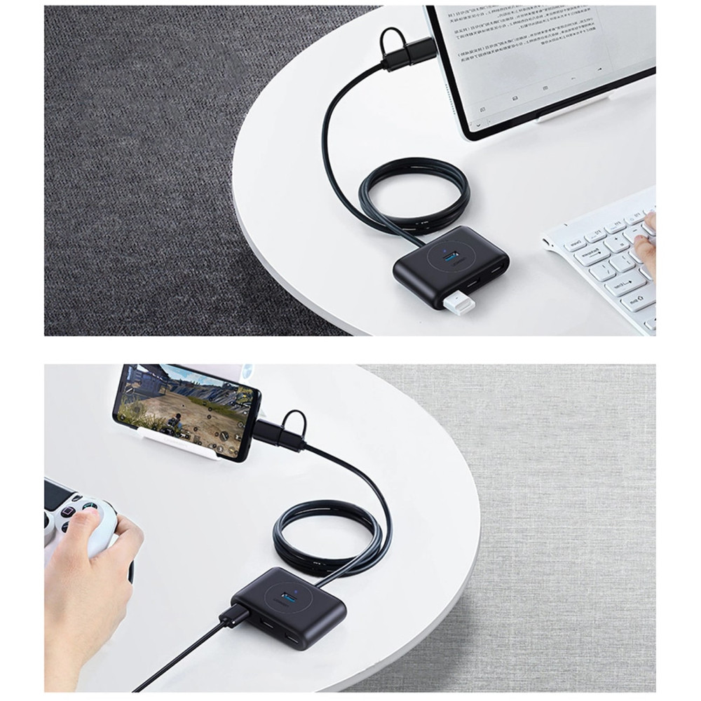Мултифункционален хъб UGREEN CR113/40850 4в1 от USB-A/Type-C към 4xUSB-A Мултифункционален хъб UGREEN CR113/40850 4в1 от USB-A/Type-C към 4xUSB-A