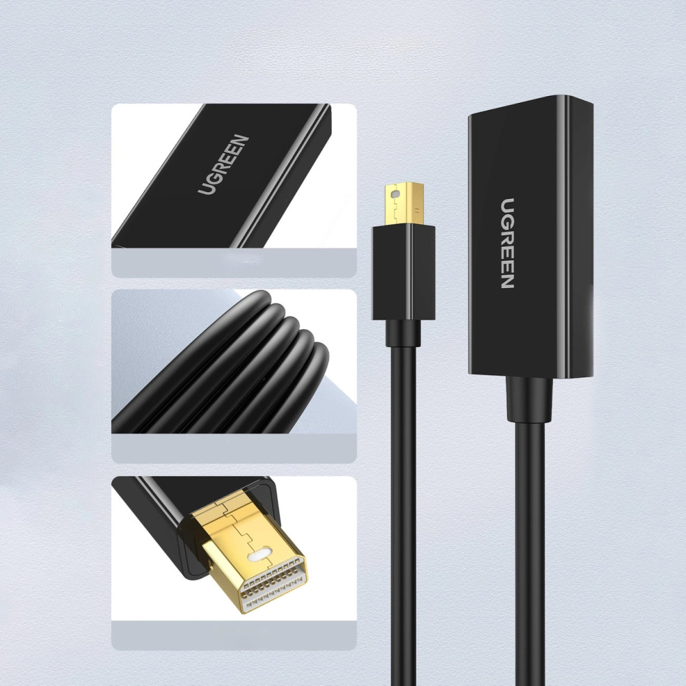 Адаптер UGREEN MD112/40360- Mini DisplayPort (мъжки) към HDMI (женски) Адаптер UGREEN MD112/40360- Mini DisplayPort (мъжки) към HDMI (женски)