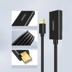 Адаптер UGREEN MD112/40360- Mini DisplayPort (мъжки) към HDMI (женски) Адаптер UGREEN MD112/40360- Mini DisplayPort (мъжки) към HDMI (женски)