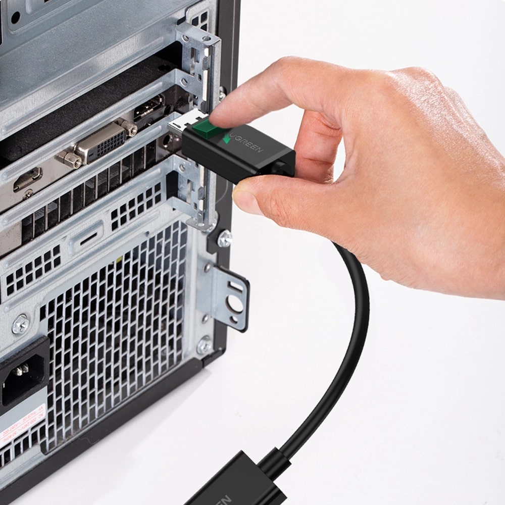 Преходник / адаптер UGREEN MM137/40363 от DisplayPort към HDMI - 30Hz Преходник / адаптер UGREEN MM137/40363 от DisplayPort към HDMI - 30Hz