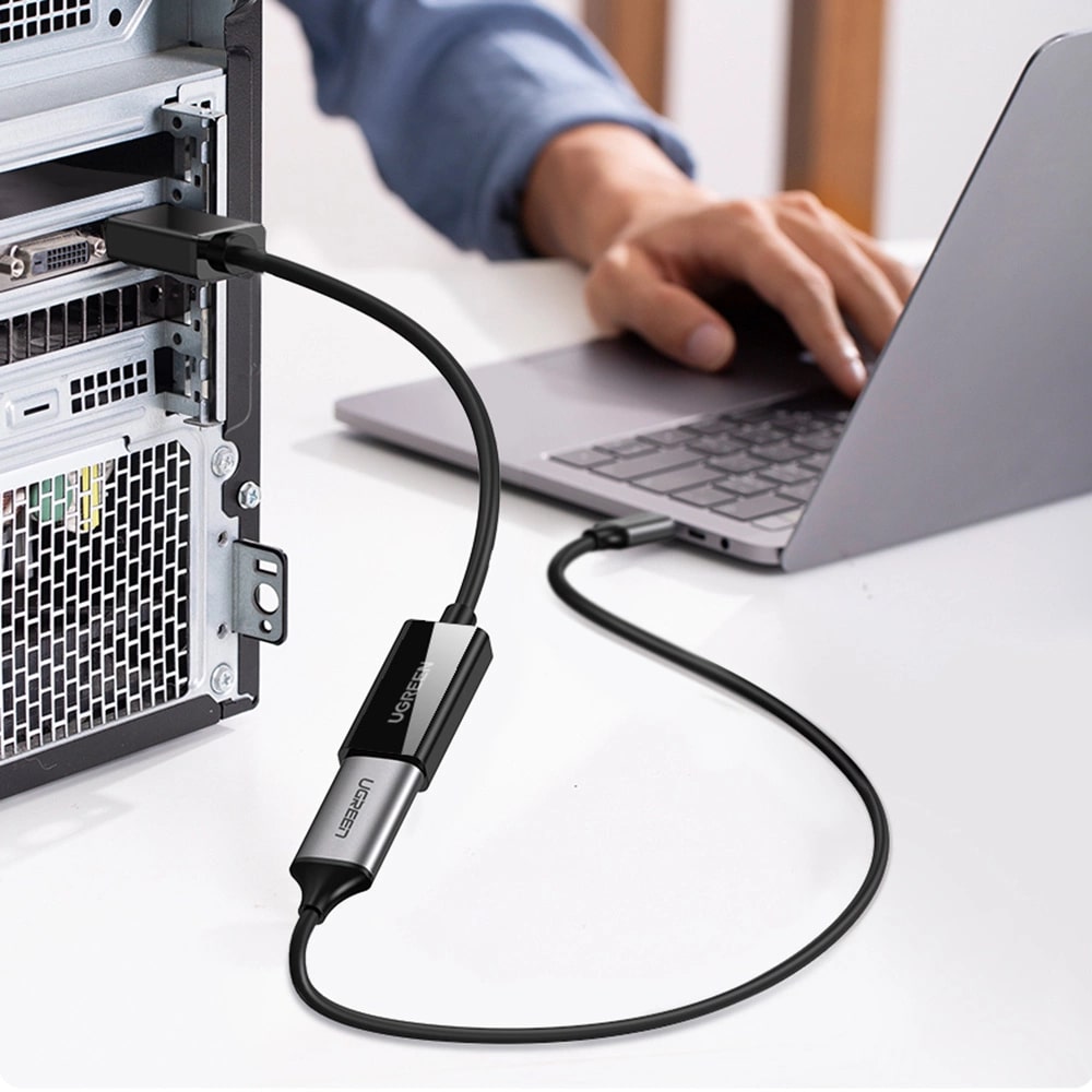 Преходник / адаптер UGREEN MM137/40363 от DisplayPort към HDMI - 30Hz Преходник / адаптер UGREEN MM137/40363 от DisplayPort към HDMI - 30Hz