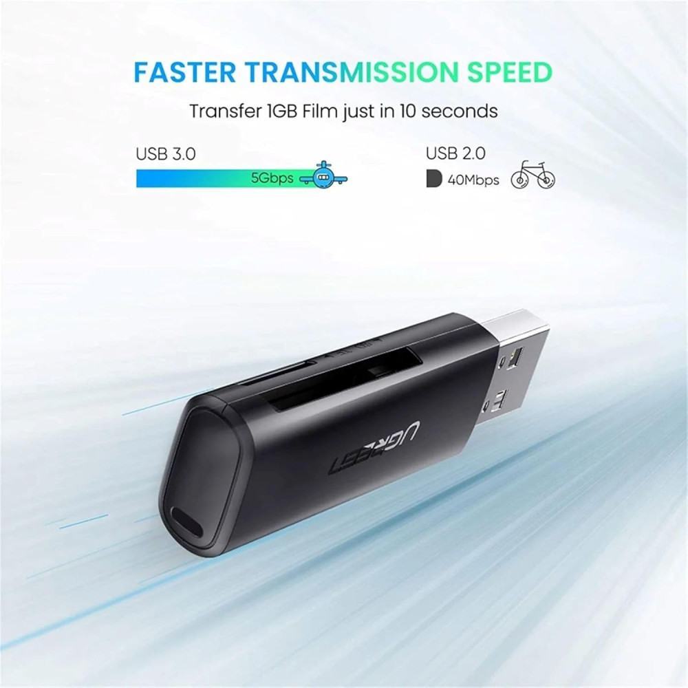 Четец на карти UGREEN CM264/60722- USB-A, SD, Micro SD Четец на карти UGREEN CM264/60722- USB-A, SD, Micro SD