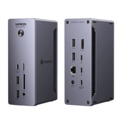 Докинг станция UGREEN U710/25054EU Revodok Max 213 13в1 - 3xThunderbolt, DisplayPort, 3xUSB-C, 2xUSB-A, AUX, SD, MicrosR (TF), RJ45 Докинг станция UGREEN U710/25054EU Revodok Max 213 13в1 - 3xThunderbolt, DisplayPort, 3xUSB-C, 2xUSB-A, AUX, SD, MicrosR (TF), RJ45