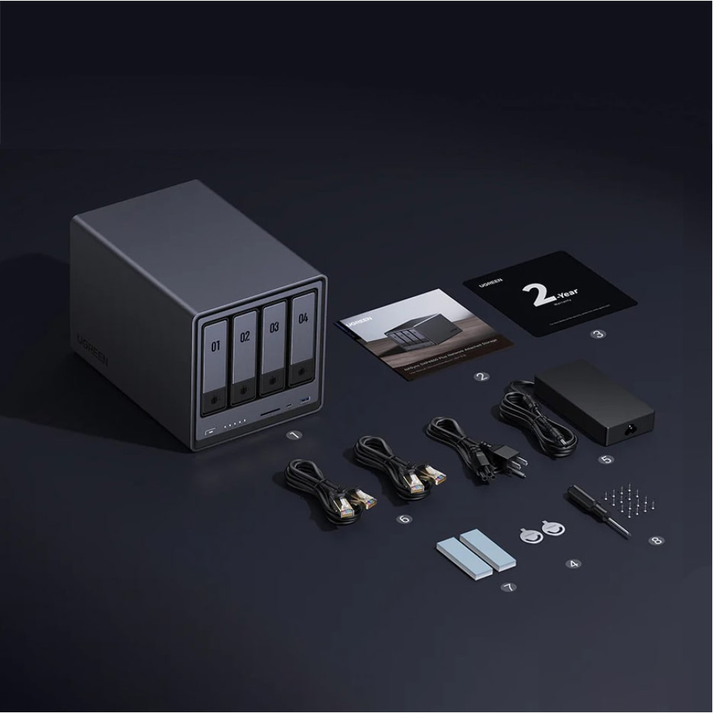 NAS устройство Network Attached Storage (NAS) UGREEN - DXP4800 Plus, 4-Bay intel 8505 Diskless NAS устройство Network Attached Storage (NAS) UGREEN - DXP4800 Plus, 4-Bay intel 8505 Diskless