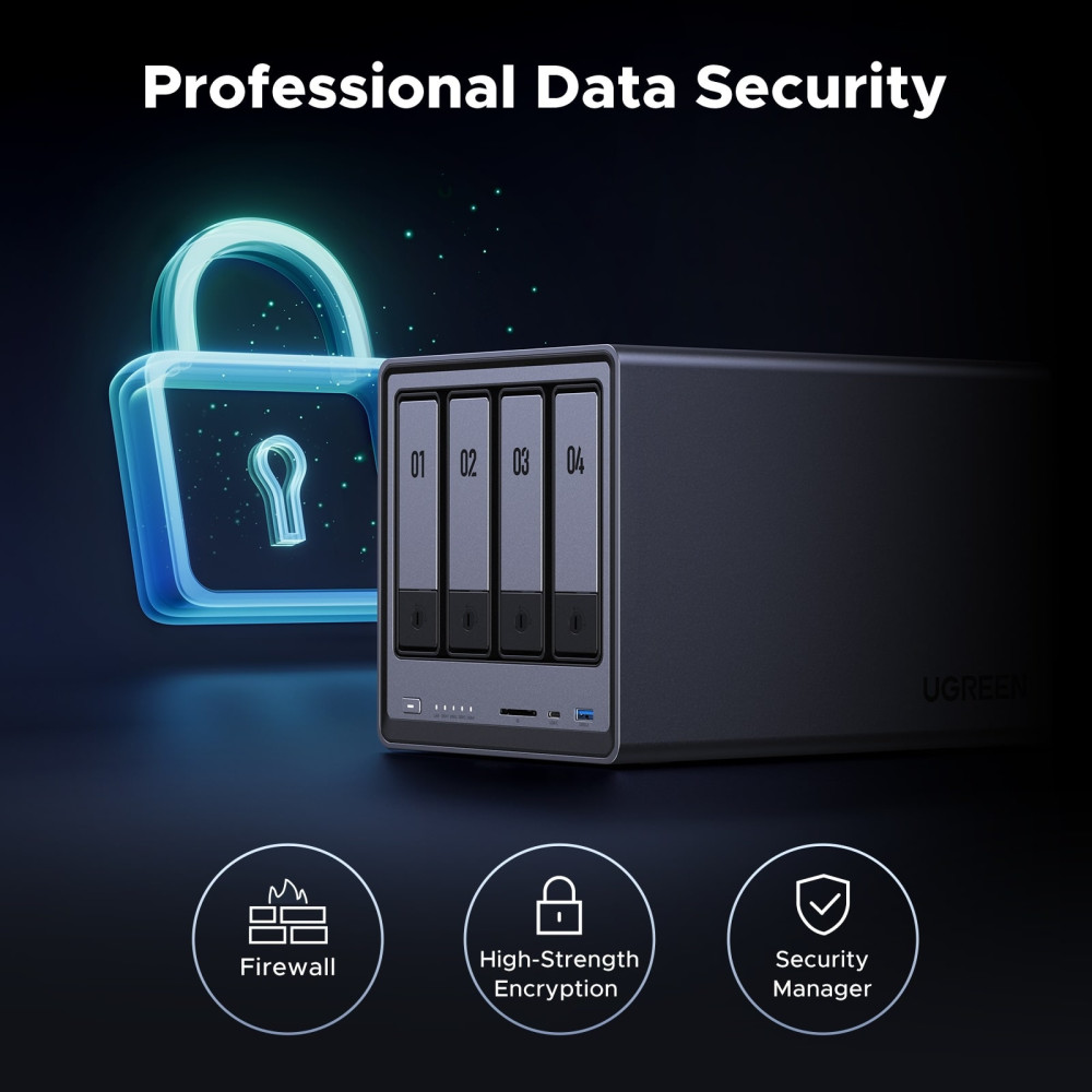 NAS устройство Network Attached Storage (NAS) UGREEN - DXP4800 Plus, 4-Bay intel 8505 Diskless NAS устройство Network Attached Storage (NAS) UGREEN - DXP4800 Plus, 4-Bay intel 8505 Diskless