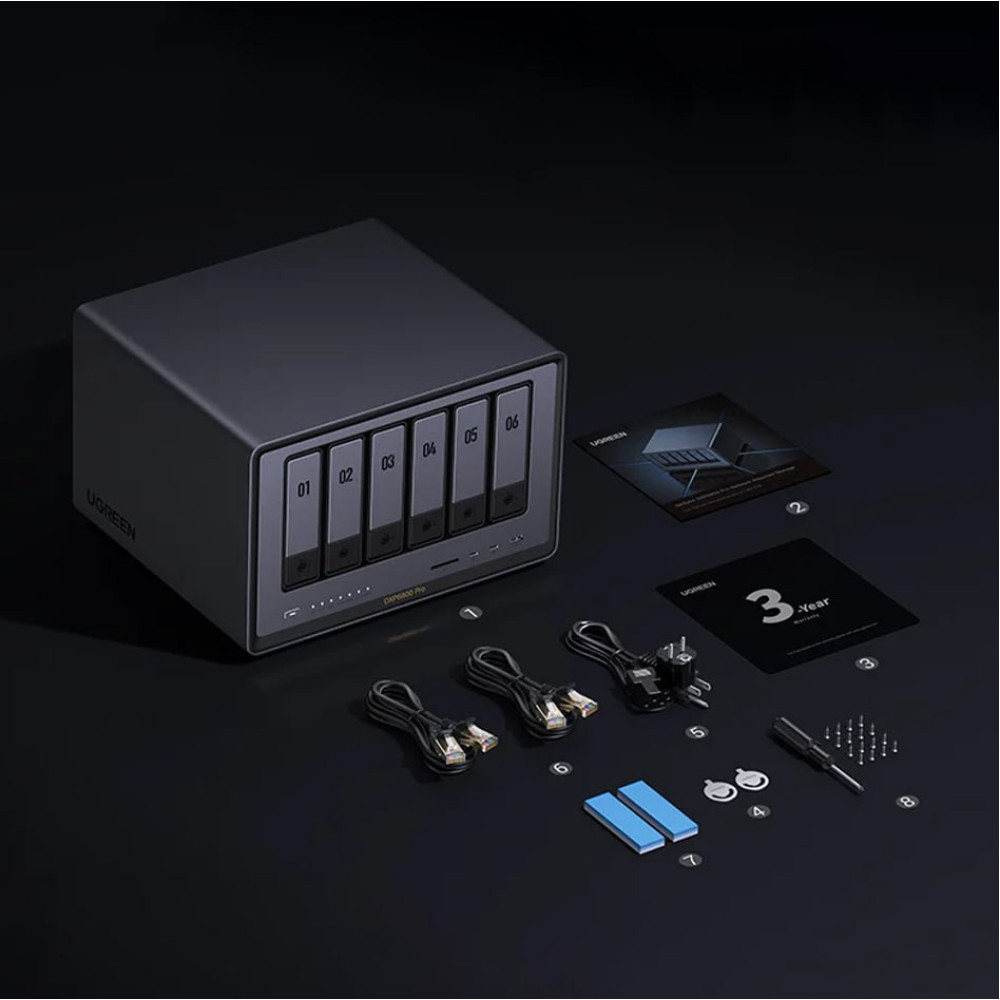 NAS устройство Network Attached Storage (NAS) UGREEN - DXP6800 Pro, 6-Bay intel i5- 1235U Diskless NAS устройство Network Attached Storage (NAS) UGREEN - DXP6800 Pro, 6-Bay intel i5- 1235U Diskless