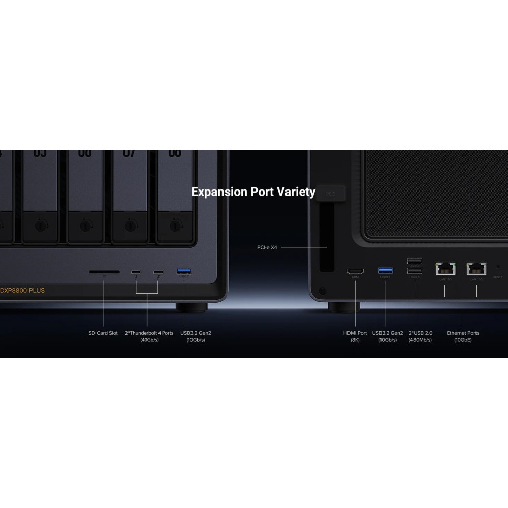 NAS устройство Network Attached Storage (NAS) UGREEN - DXP8800 Plus, 8-Bay intel i5- 1235U Diskless NAS устройство Network Attached Storage (NAS) UGREEN - DXP8800 Plus, 8-Bay intel i5- 1235U Diskless