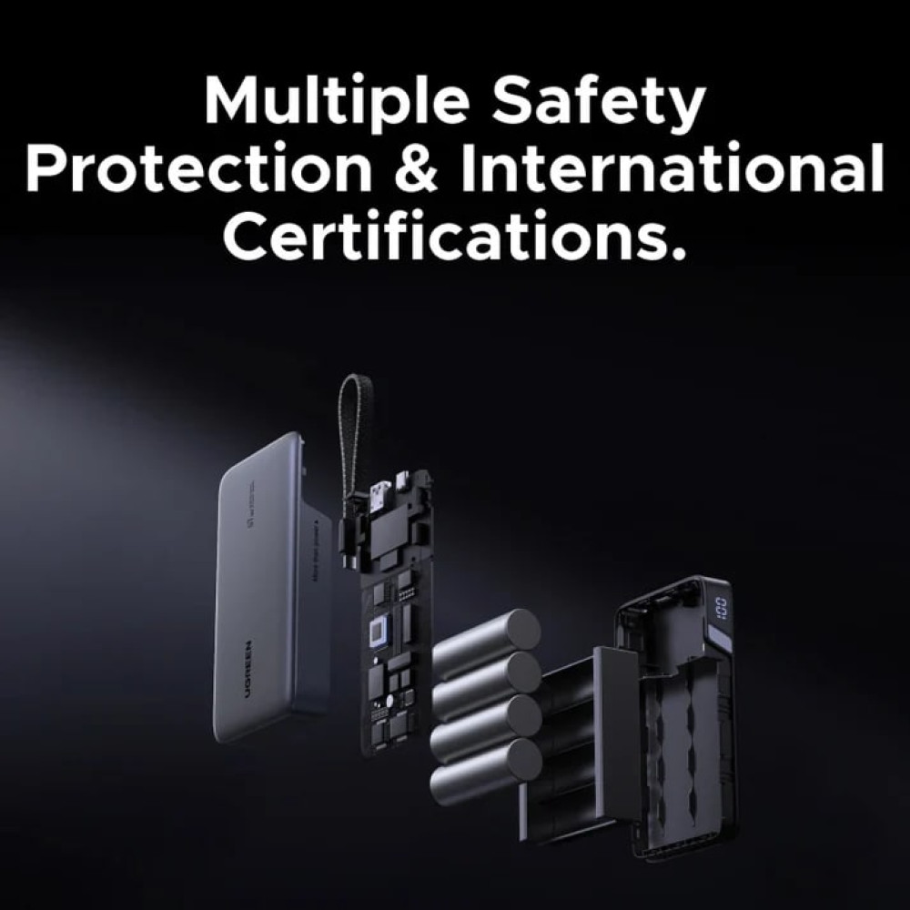  Външна батерия UGREEN - 20000 mAh 67W - PB550/55996B + кабел Type C