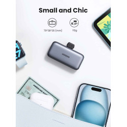 Външна батерия UGREEN - 5 000 mAh, 22.5W, PB503/35338 + вграден Type-C конектор  Външна батерия UGREEN - 5 000 mAh, 22.5W, PB503/35338 + вграден Type-C конектор