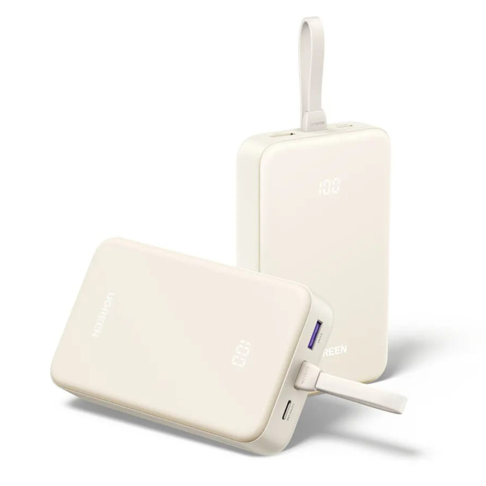 Външна батерия UGREEN - 20 000 mAh, 30W, PB521/45207 + кабел Type-C Външна батерия UGREEN - 20 000 mAh, 30W, PB521/45207 + кабел Type-C