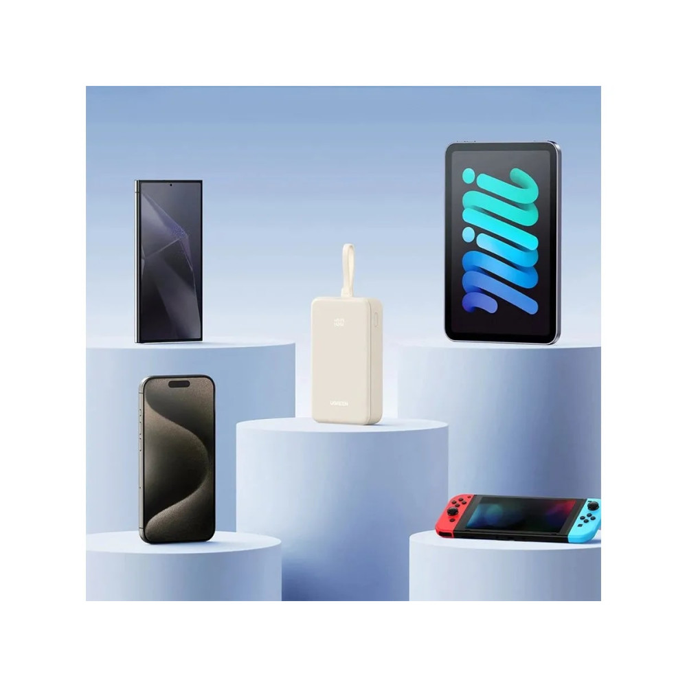 Външна батерия UGREEN - 20 000 mAh, 30W, PB521/45207 + кабел Type-C Външна батерия UGREEN - 20 000 mAh, 30W, PB521/45207 + кабел Type-C