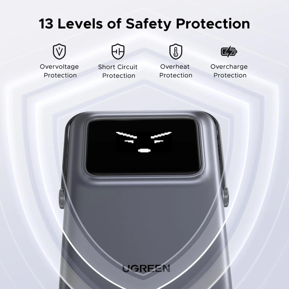 Безжична външна батерия UGREEN UNO Robot - 5 000 mAh, 20W, PB571/35605B Безжична външна батерия UGREEN UNO Robot - 5 000 mAh, 20W, PB571/35605B