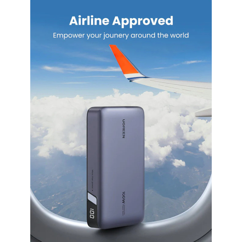 Външна батерия UGREEN Two-way Nexode - 20 000 mAh, 100W, PB720/25188 Външна батерия UGREEN Two-way Nexode - 20 000 mAh, 100W, PB720/25188