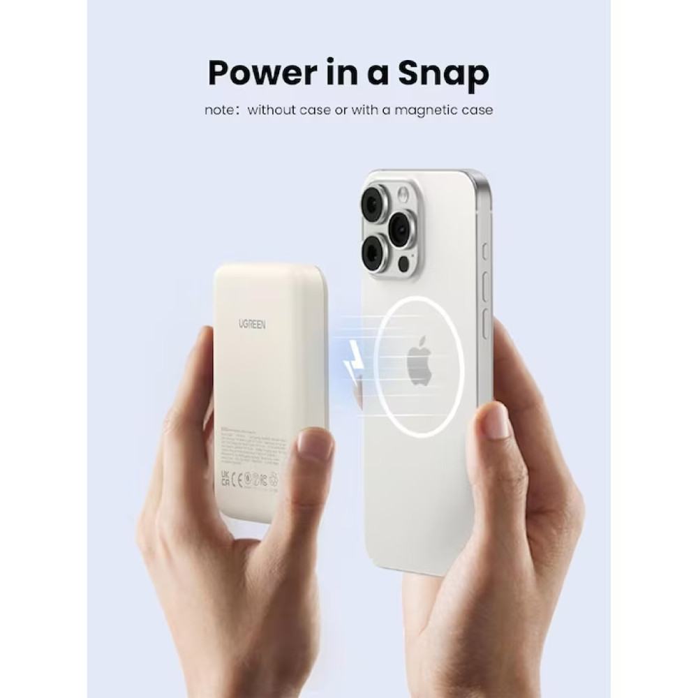 Външна батерия UGREEN - 10 000 mAh, 20W, PB760/35341 + кабел Type-C Външна батерия UGREEN - 10 000 mAh, 20W, PB760/35341 + кабел Type-C