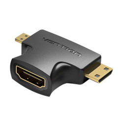Преходник VENTION AGFB0 от HDMI към Micro HDMI + Mini HDMI Преходник VENTION AGFB0 от HDMI към Micro HDMI + Mini HDMI