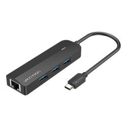 Хъб VENTION TGPBB от Type-C към 3xUSB-A 3.0, RJ45, Micro-B Хъб VENTION TGPBB от Type-C към 3xUSB-A 3.0, RJ45, Micro-B