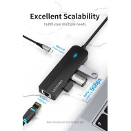 Хъб VENTION TGPBB от Type-C към 3xUSB-A 3.0, RJ45, Micro-B Хъб VENTION TGPBB от Type-C към 3xUSB-A 3.0, RJ45, Micro-B