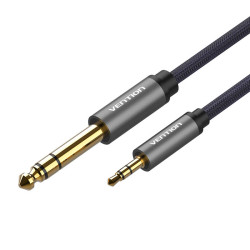 Аудио кабел VENTION BAIHJ - 1(M)x mini jack 3.5mm към 1(M)x jack 6.5mm, 5 метра  Аудио кабел VENTION BAIHJ - 1(M)x mini jack 3.5mm към 1(M)x jack 6.5mm, 5 метра