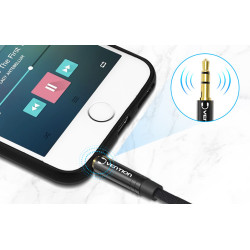 Аудио кабел VENTION BBLBAB - 1(F)x mini jack 3.5mm към 2(M)x mini jack 3.5mm, 0.6 метра  Аудио кабел VENTION BBLBAB - 1(F)x mini jack 3.5mm към 2(M)x mini jack 3.5mm, 0.6 метра