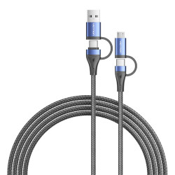Кабел магнитен VENTION 4-в-1 - CTLLF от USB-A към Type-C към Type-C + Micro USB, 100W, 1 метър Кабел магнитен VENTION 4-в-1 - CTLLF от USB-A към Type-C към Type-C + Micro USB, 100W, 1 метър