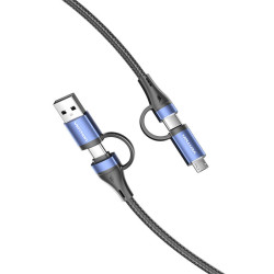 Кабел магнитен VENTION 4-в-1 - CTLLF от USB-A към Type-C към Type-C + Micro USB, 100W, 1 метър Кабел магнитен VENTION 4-в-1 - CTLLF от USB-A към Type-C към Type-C + Micro USB, 100W, 1 метър