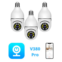 1+1+1 ПРОМОЦИОНАЛЕН ПАКЕТ BULB SECURITY вътрешни WiFi камери крушка с микрофон, нощно виждане и следене на движение, слот за SD карта, 2MP - Q16S-F 1+1+1 ПРОМОЦИОНАЛЕН ПАКЕТ BULB SECURITY вътрешни WiFi камери крушка с микрофон, нощно виждане и следене на движение, слот за SD карта, 2MP - Q16S-F