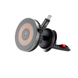 Холдер XO - CX024 + Type-C, прикрепящ механизъм + Wireless 15W  Холдер XO - CX024 + Type-C, прикрепящ механизъм + Wireless 15W