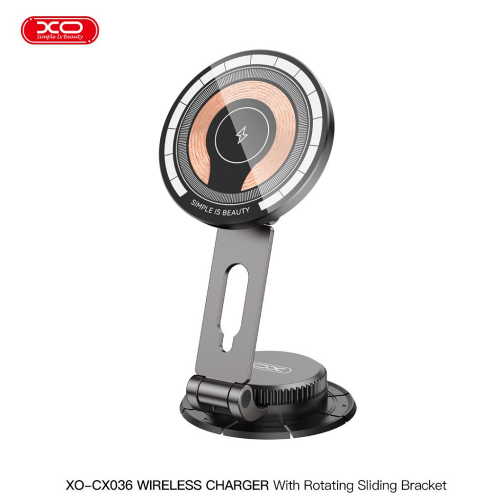 Холдер XO - CX036, въртящ се дизайн + Wireless 15W Холдер XO - CX036, въртящ се дизайн + Wireless 15W