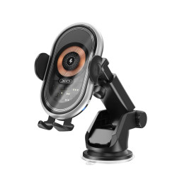 Холдер XO - WX038 2 в 1 вакуум + прикрепящ механизъм + Wireless 15W  Холдер XO - WX038 2 в 1 вакуум + прикрепящ механизъм + Wireless 15W
