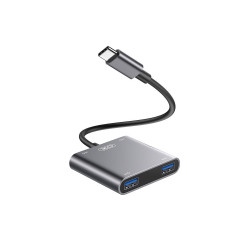 Хъб XO - HUB012B от Type-C към 4 x USB-A  Хъб XO - HUB012B от Type-C към 4 x USB-A