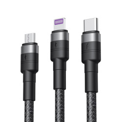 Кабел XO - NB-Q191, 3в1, 4А , 40W , 1.2 метра Кабел XO - NB-Q191, 3в1, 4А , 40W , 1.2 метра